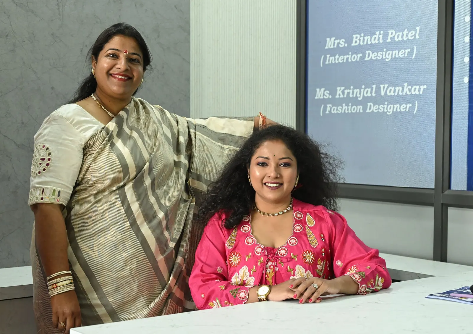 Mrs. Bindi Patel (Interior Designer) and Ms. Krinjal Vankar (Fashion Designer) - BDSK Design World Institute Faculty with 10+ years of teaching experience